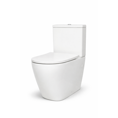 Inodoro adosado a pared SENSE con tapa soft close y descarga Tornado de AzulBath