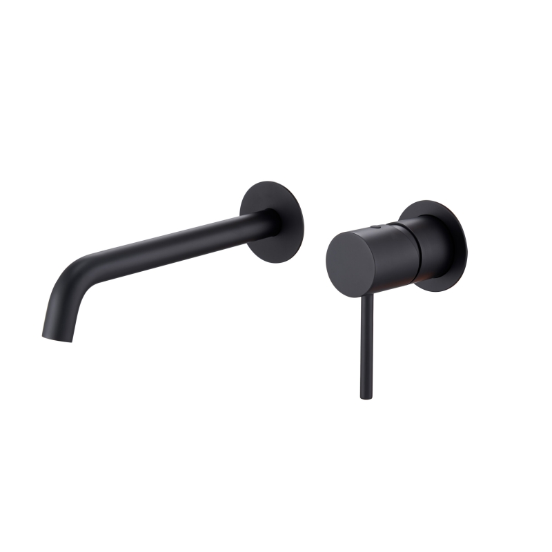 Grifo lavabo empotrado monomando IMEX Monza negro mate