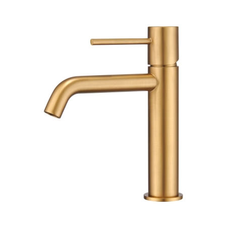 Grifo lavabo monomando IMEX Monza oro cepillado