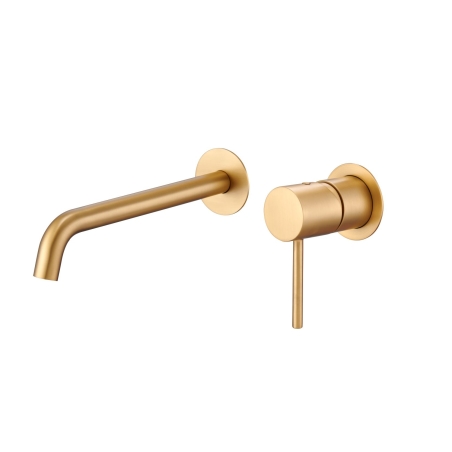 Grifo lavabo empotrado monomando IMEX Monza oro cepillado