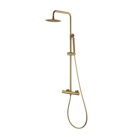 Columna ducha termostática IMEX Monza oro cepillado