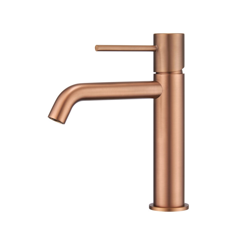 Grifo lavabo monomando IMEX Monza oro rosa cepillado