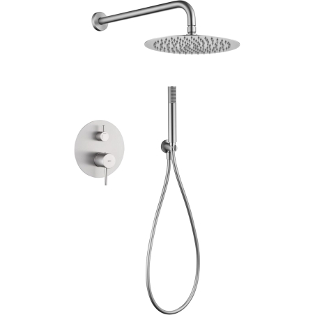 Sistema ducha empotrado monomando Imex serie Monza níquel cepillado - GPM039/NQ